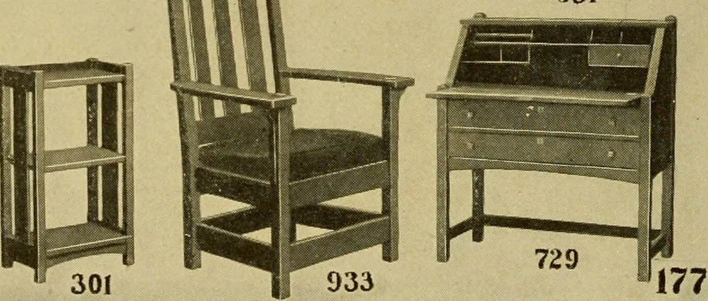 An illustration from Limberts Holland Dutch arts and crafts furniture., 1900, leaf 49