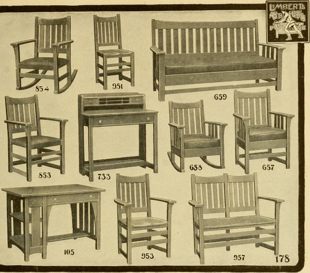 An illustration from Limberts Holland Dutch arts and crafts furniture., 1900, leaf 50