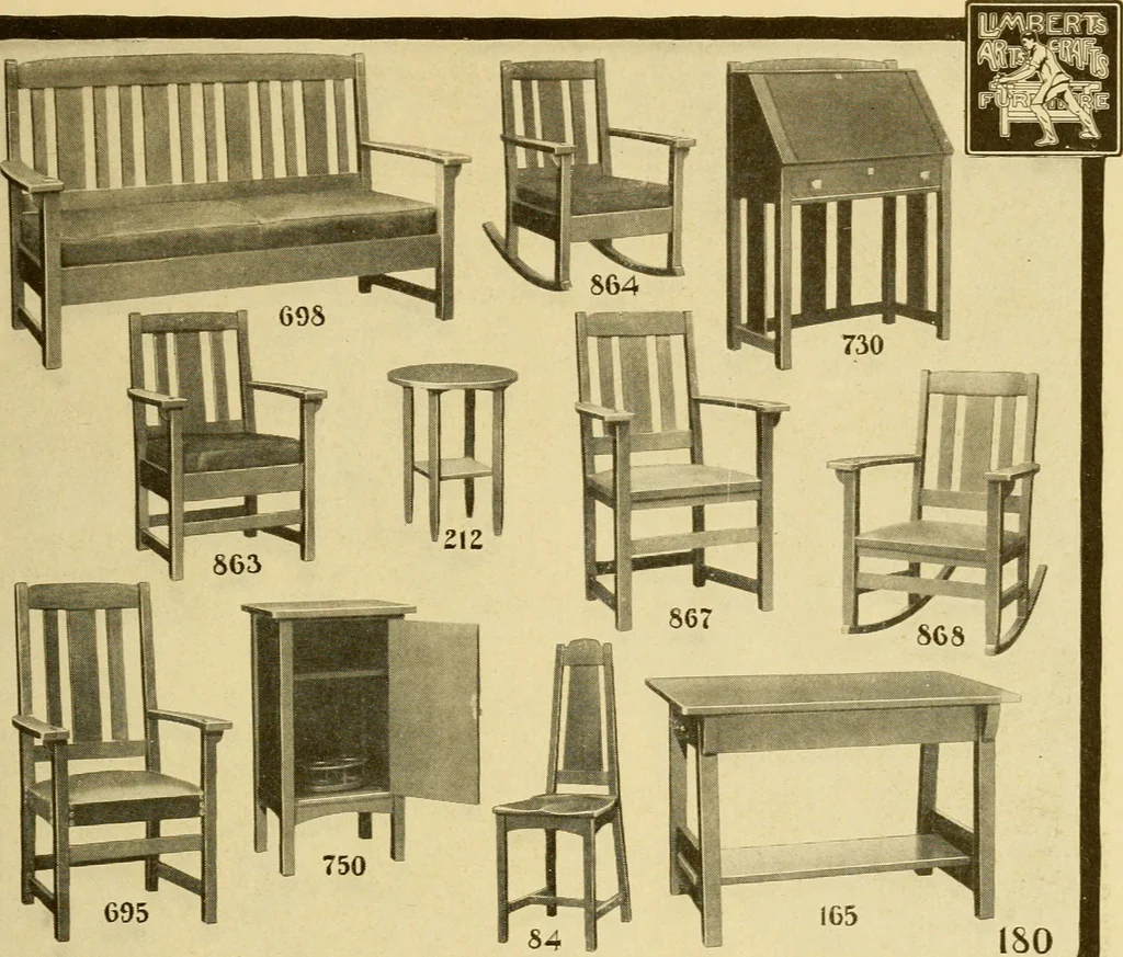 An illustration from Limberts Holland Dutch arts and crafts furniture., 1900, leaf 52