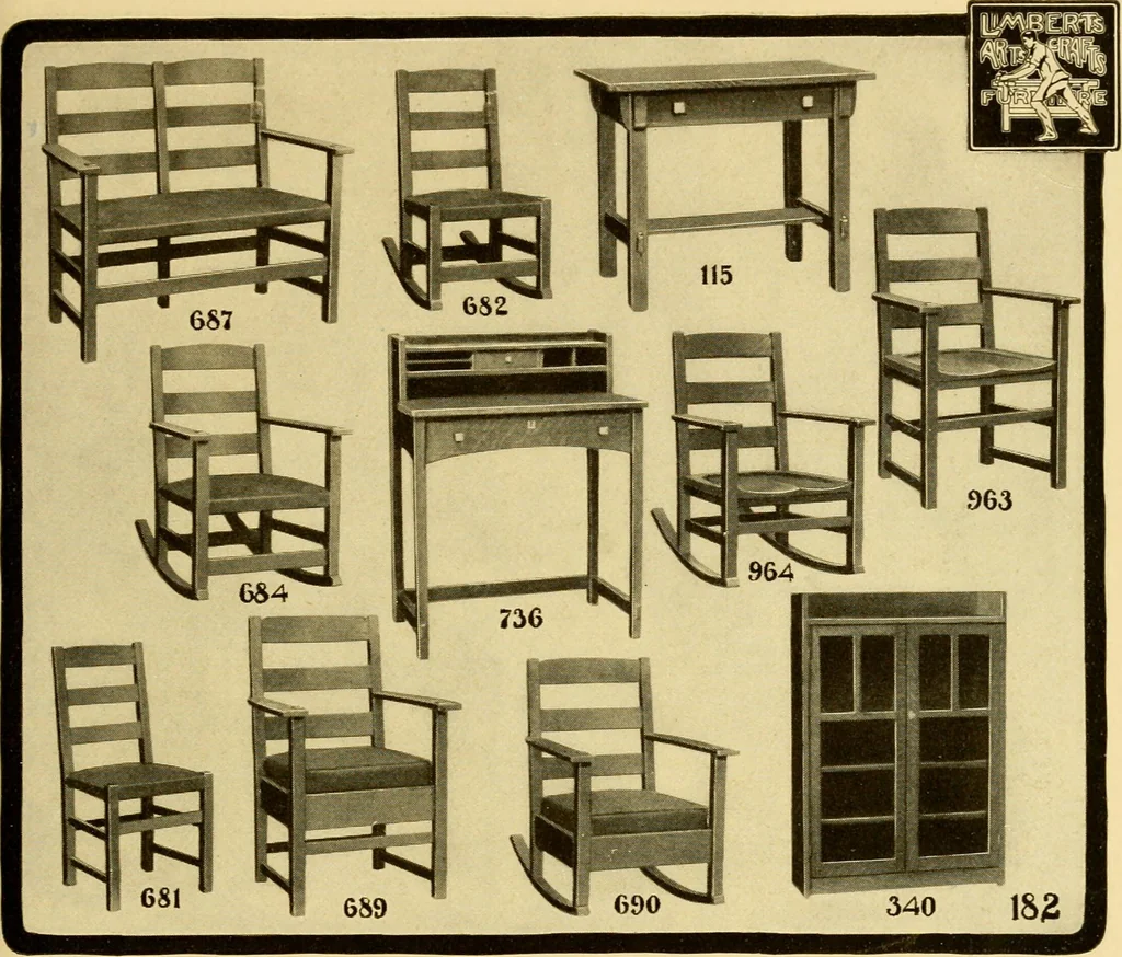 An illustration from Limberts Holland Dutch arts and crafts furniture., 1900, leaf 54