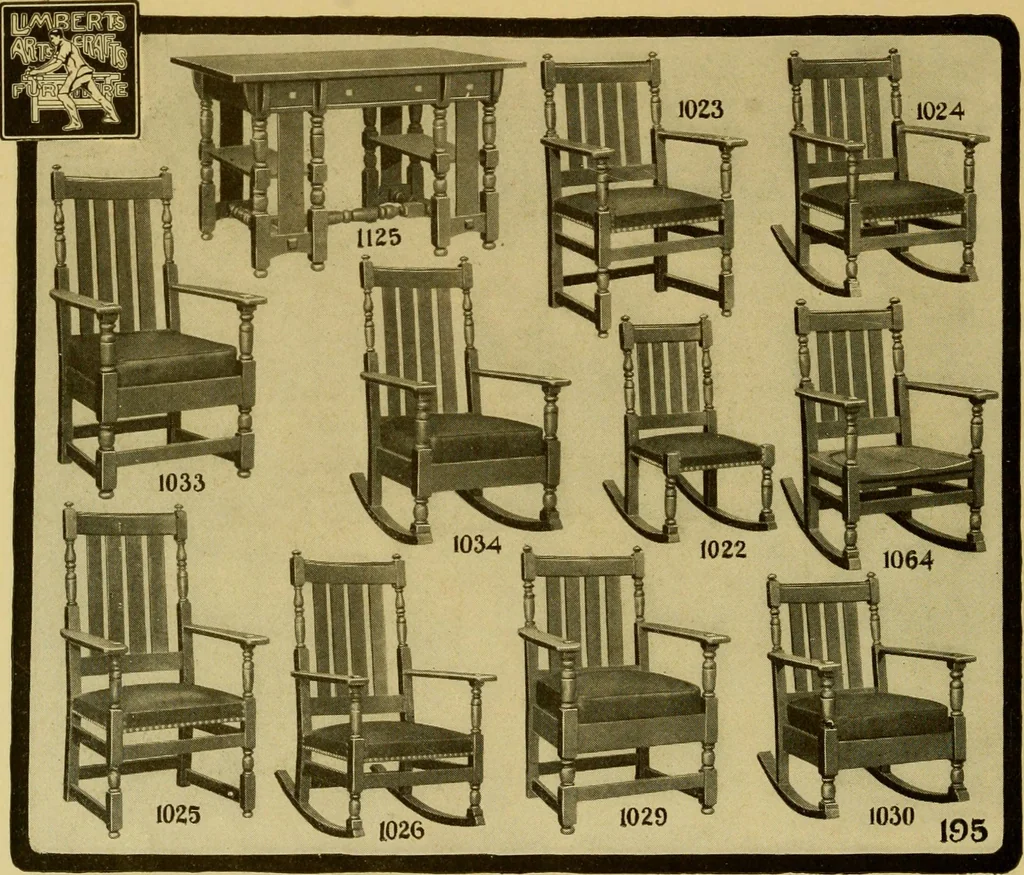 An illustration from Limberts Holland Dutch arts and crafts furniture., 1900, leaf 67