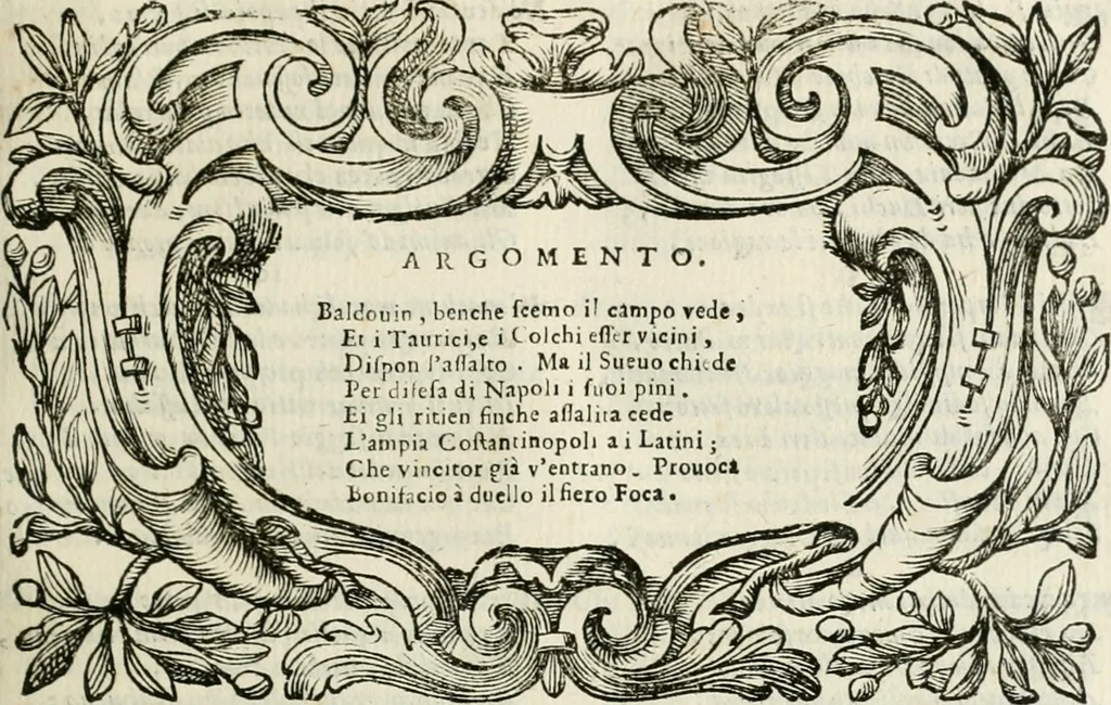 An illustration from L'imperio vendicato, 1690, leaf 142