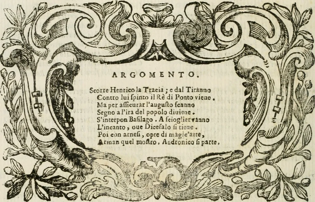 An illustration from L'imperio vendicato, 1690, leaf 39