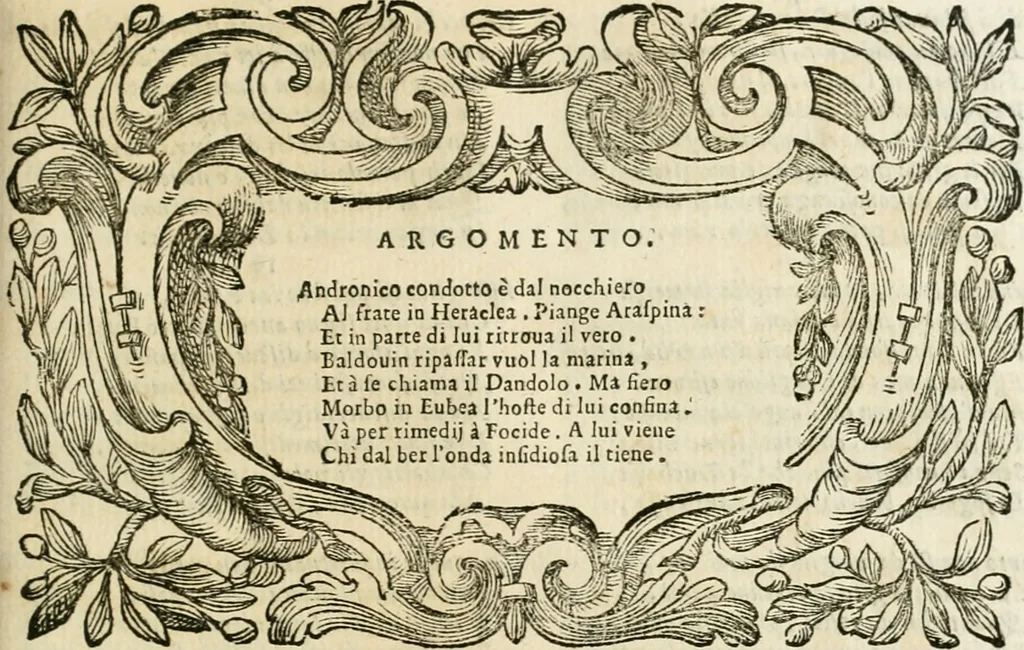 An illustration from L'imperio vendicato, 1690, leaf 394