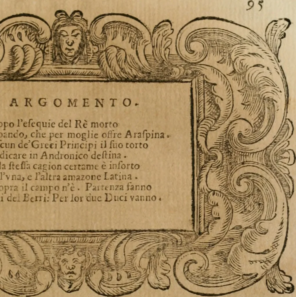 An illustration from L'imperio vendicato, 1679, leaf 110