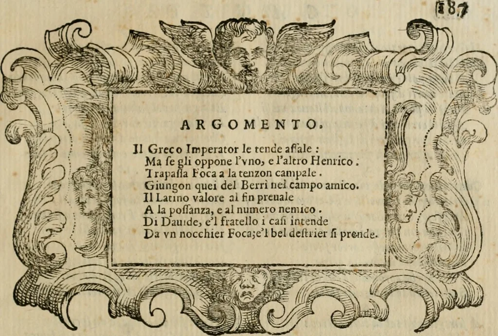 An illustration from L'imperio vendicato, 1679, leaf 202