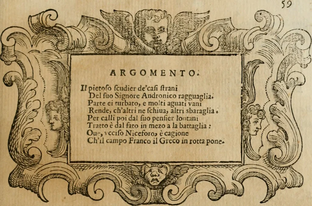 An illustration from L'imperio vendicato, 1679, leaf 74