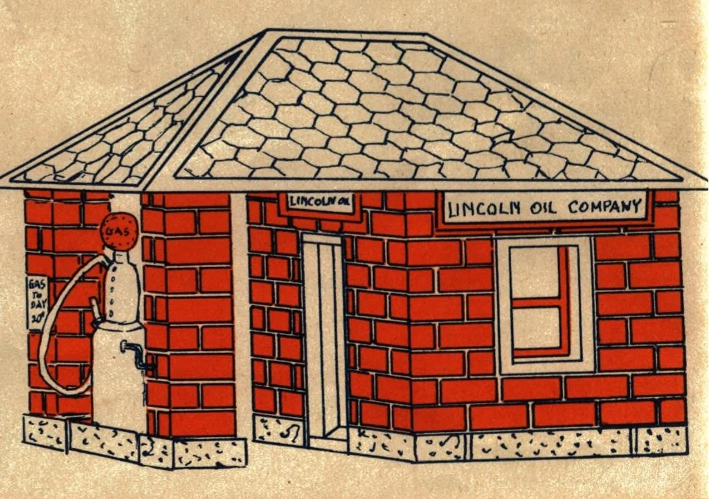 An illustration from Lincoln bricks., 1930, leaf 3