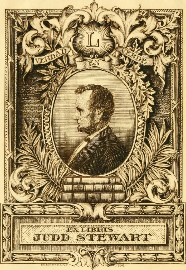 An illustration from Lincolniana book plates and collections, 1913, leaf 14