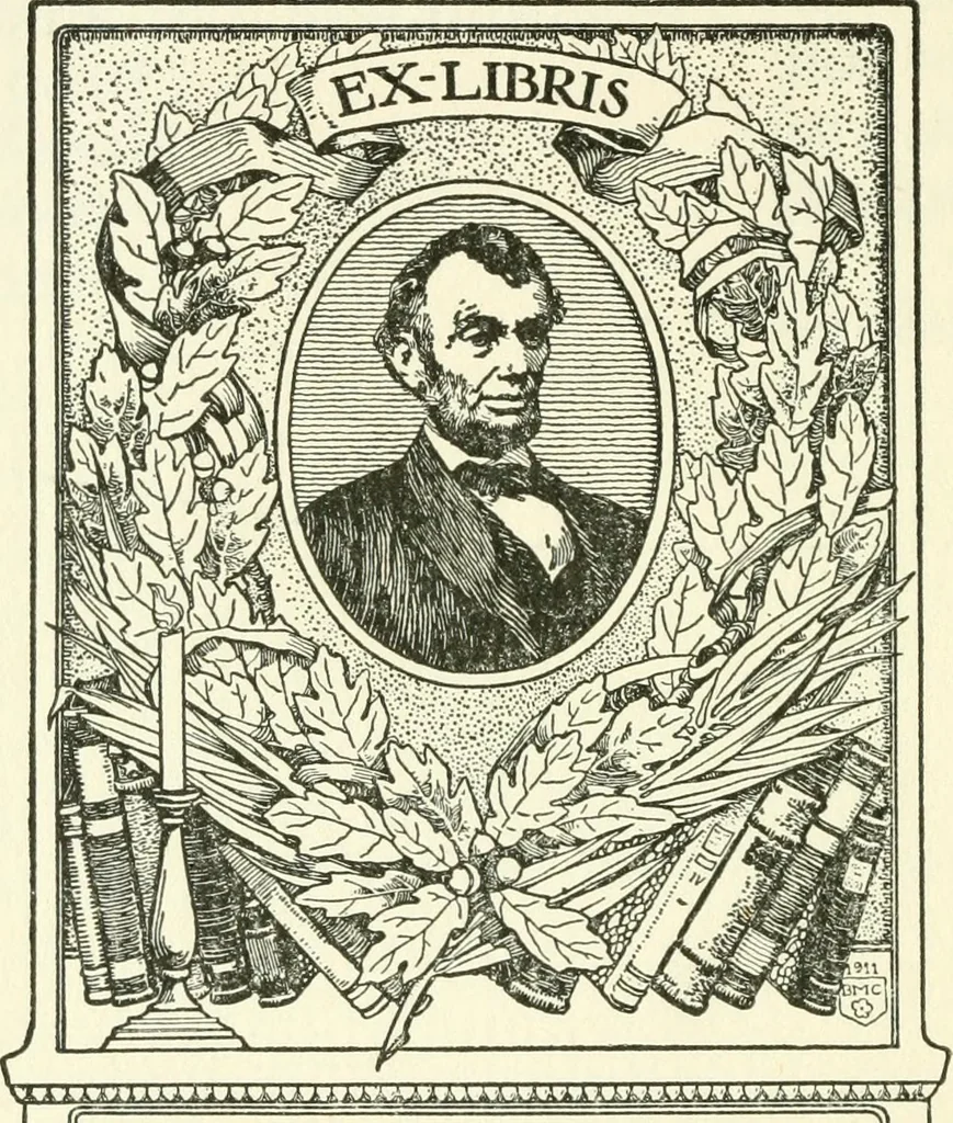 An illustration from Lincolniana book plates and collections, 1913, leaf 25