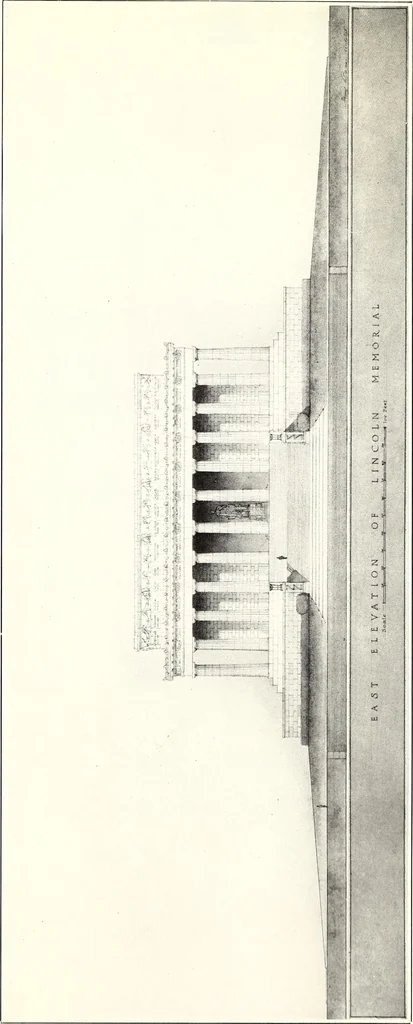 An illustration from Lincoln Memorial Commission report : message from the President of the United States transmitting a report of the Lincoln Memorial Commission, and its recommendations, upon the location, plan, and design for a memorial, in the city of Washington, to the memory of Abraham Lincoln, in accordance with the act approved February 9, 1911, 1913, leaf 23