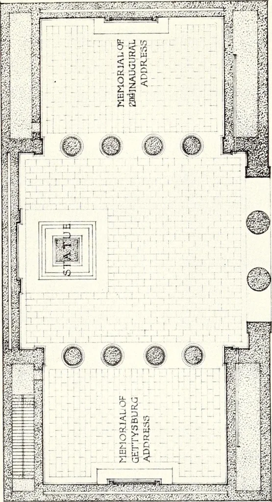 An illustration from Lincoln Memorial Commission report : message from the President of the United States transmitting a report of the Lincoln Memorial Commission, and its recommendations, upon the location, plan, and design for a memorial, in the city of Washington, to the memory of Abraham Lincoln, in accordance with the act approved February 9, 1911, 1913, leaf 24