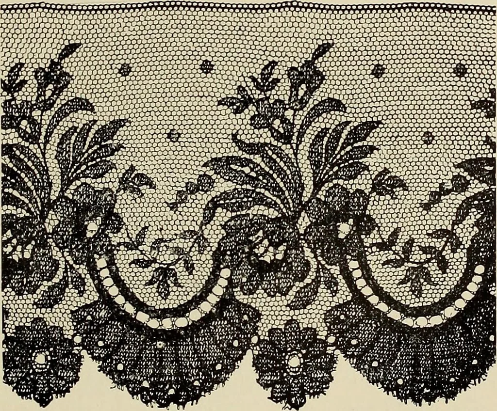An illustration from L'Industrie des tulles & dentelles mécaniques dans Le Pas-de-Calais, 1815-1900, 1900, leaf 208