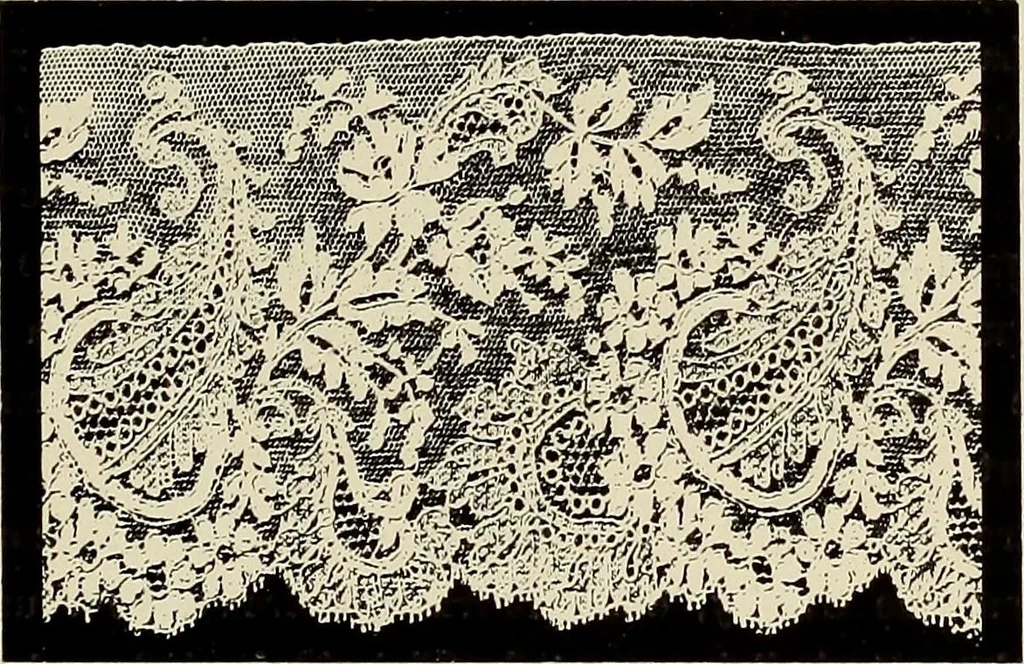 An illustration from L'Industrie des tulles & dentelles mécaniques dans Le Pas-de-Calais, 1815-1900, 1900, leaf 334