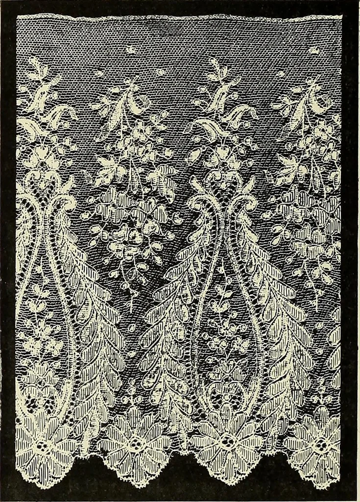 An illustration from L'Industrie des tulles & dentelles mécaniques dans Le Pas-de-Calais, 1815-1900, 1900, leaf 343