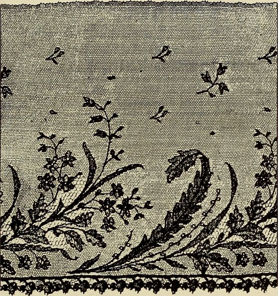 An illustration from L'Industrie des tulles & dentelles mécaniques dans Le Pas-de-Calais, 1815-1900, 1900, leaf 408