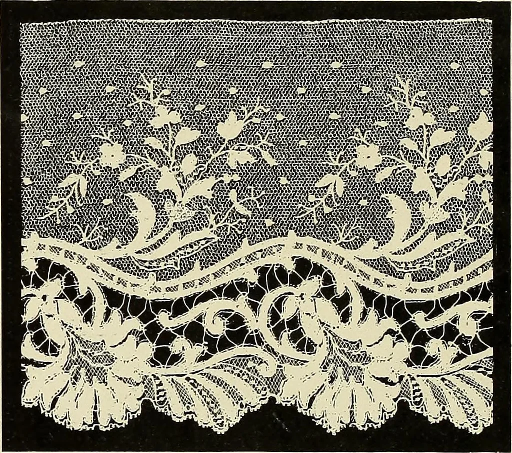 An illustration from L'Industrie des tulles & dentelles mécaniques dans Le Pas-de-Calais, 1815-1900, 1900, leaf 475