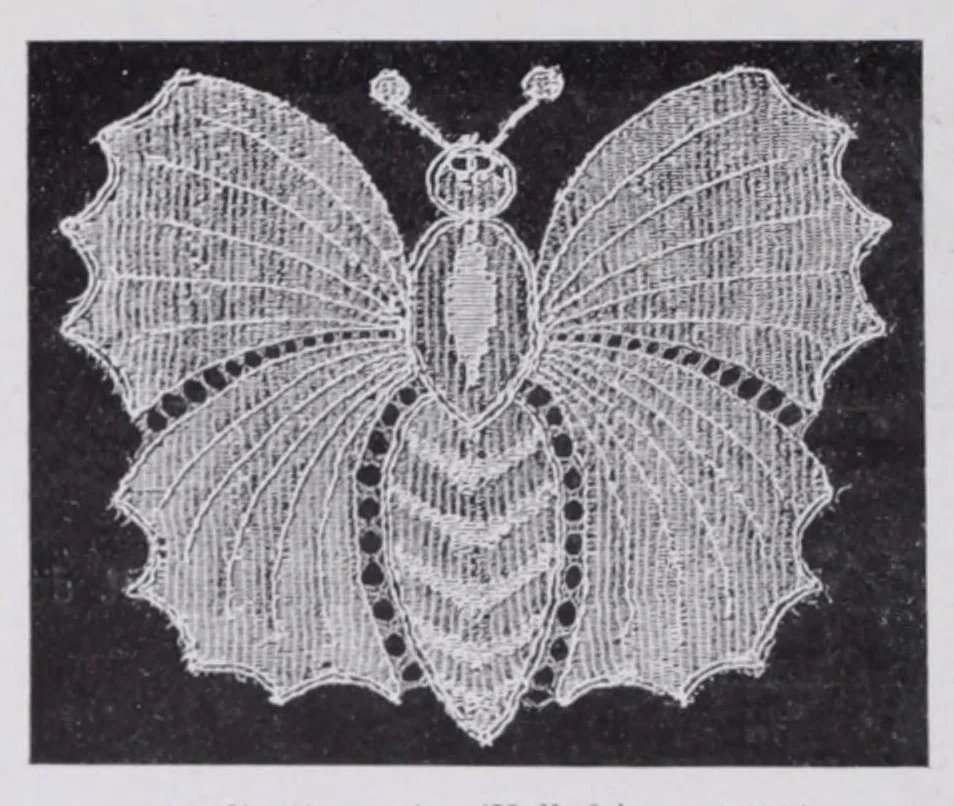 An illustration from L'industrie des tulles et dentelles mécanique dans le Pas-de-Calais, 1815-1900 / Henri Hénon, 1900, leaf 162