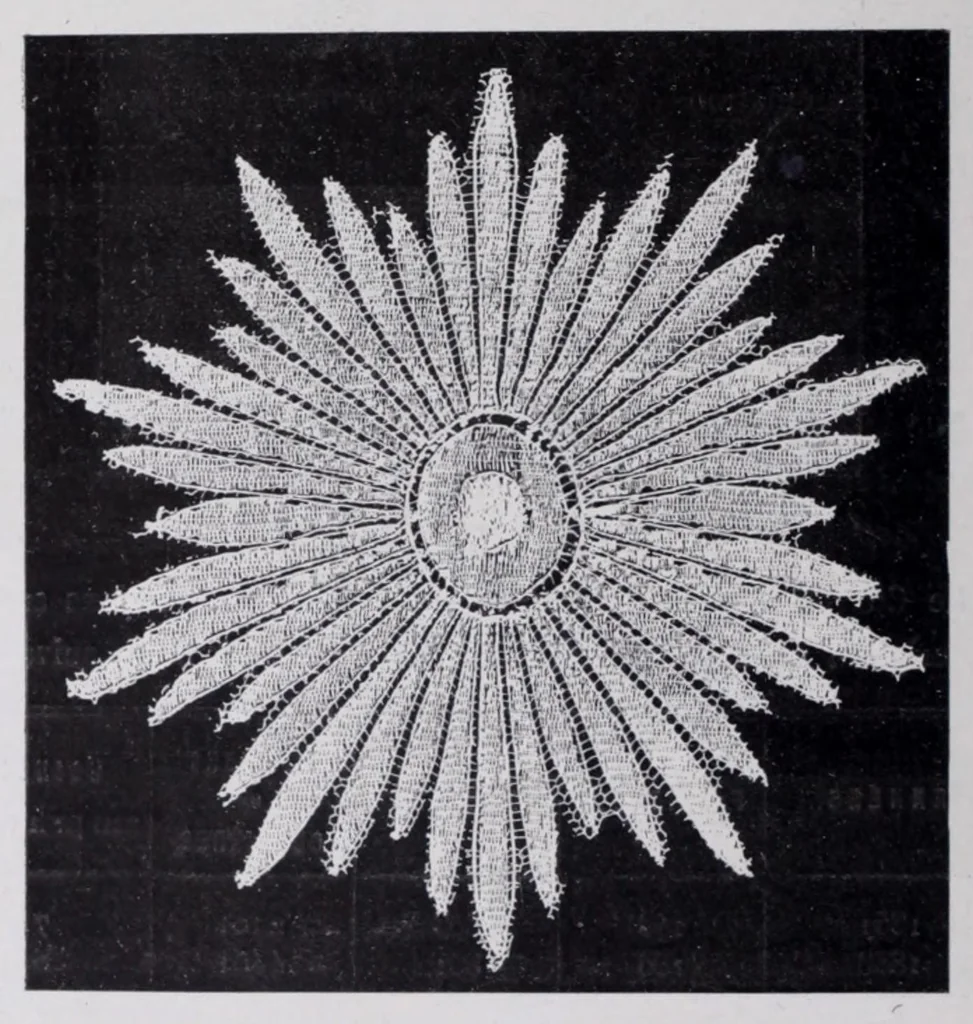 An illustration from L'industrie des tulles et dentelles mécanique dans le Pas-de-Calais, 1815-1900 / Henri Hénon, 1900, leaf 184