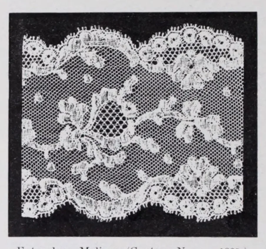 An illustration from L'industrie des tulles et dentelles mécanique dans le Pas-de-Calais, 1815-1900 / Henri Hénon, 1900, leaf 504