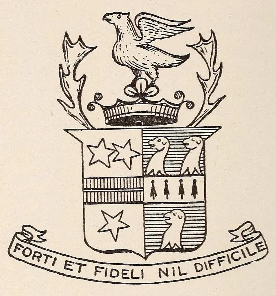 An illustration from The lineage book of the Order of Washington, 1915, leaf 232