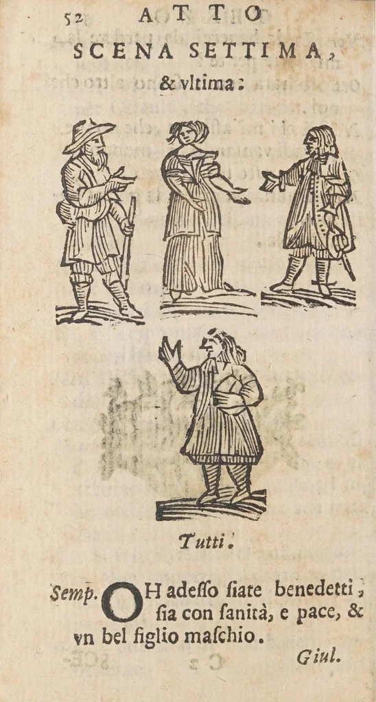 An illustration from L'ingannatori ingannati : operetta scenica, 1690, leaf 54