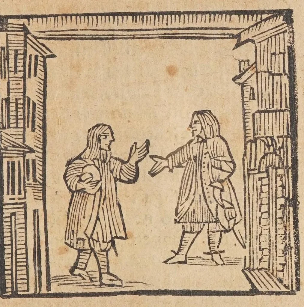 An illustration from L'ingannatori ingannati : operetta scenica, 1690, leaf 7