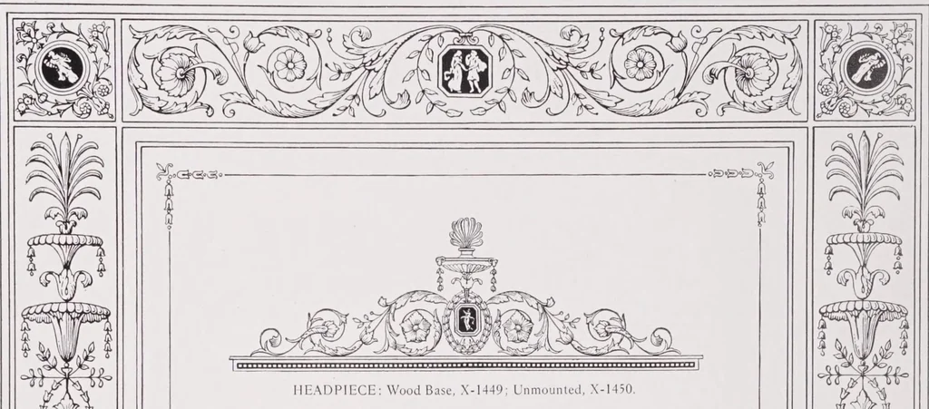 An illustration from Linotype decorative material :borders, rules and dashes produced on the linotype with related linotype initials, ornaments and borders /, 1923, leaf 127