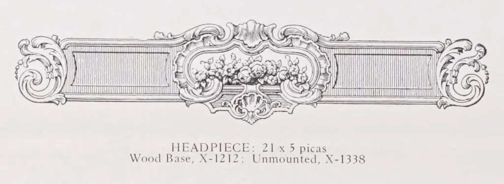 An illustration from Linotype decorative material :borders, rules and dashes produced on the linotype with related linotype initials, ornaments and borders /, 1923, leaf 137
