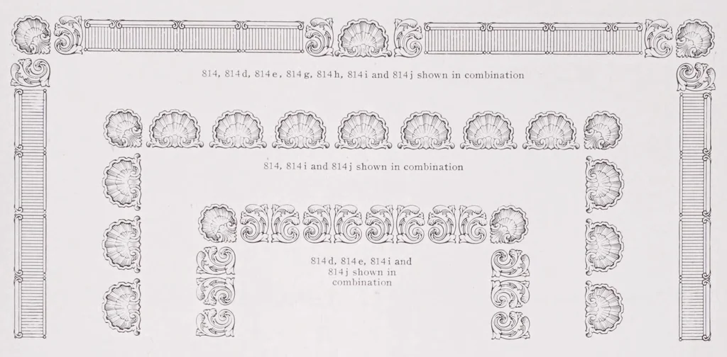 An illustration from Linotype decorative material :borders, rules and dashes produced on the linotype with related linotype initials, ornaments and borders /, 1923, leaf 39