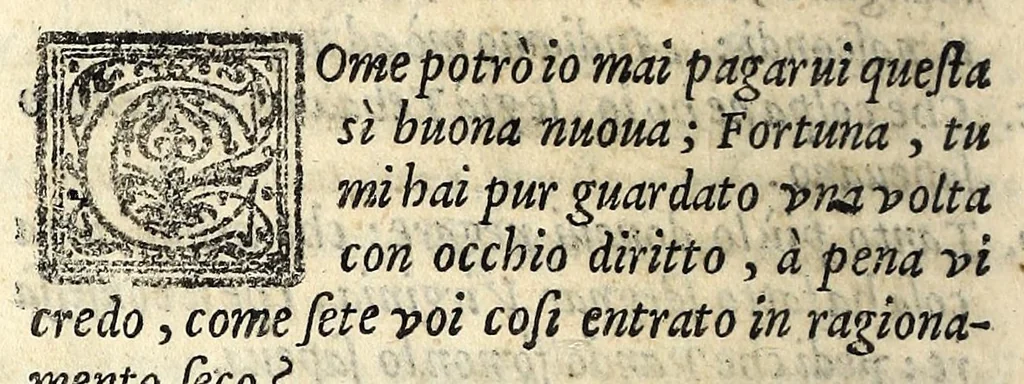 An illustration from L'interesse : comedia, 1581, leaf 110