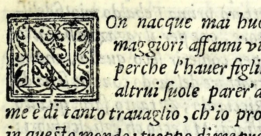 An illustration from L'interesse : comedia, 1581, leaf 23