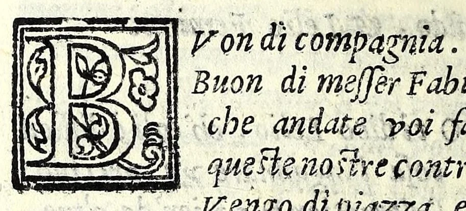 An illustration from L'interesse : comedia, 1581, leaf 32