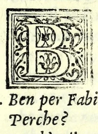 An illustration from L'interesse : comedia, 1581, leaf 47