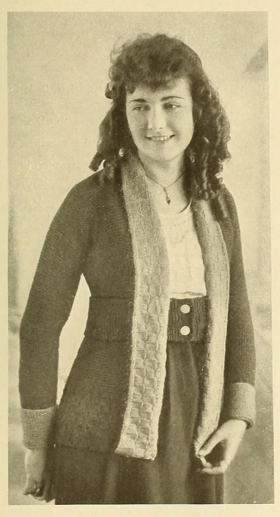 An illustration from Lion yarn book : describing latest creations in worsted work, 1920, leaf 19