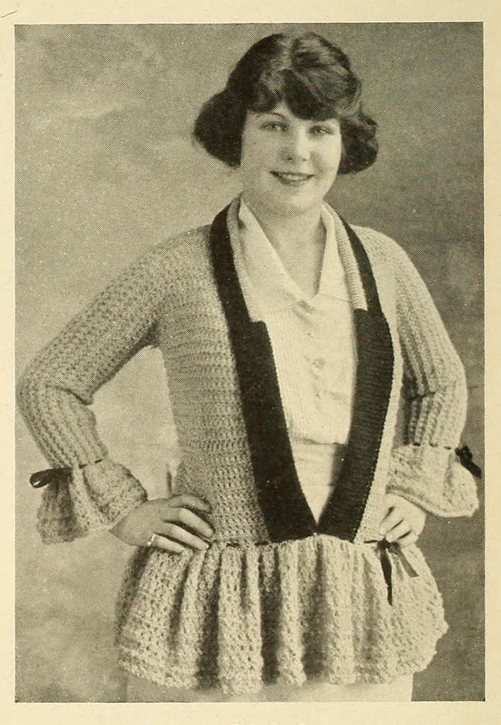 An illustration from Lion yarn book : describing latest creations in worsted work, 1920, leaf 8