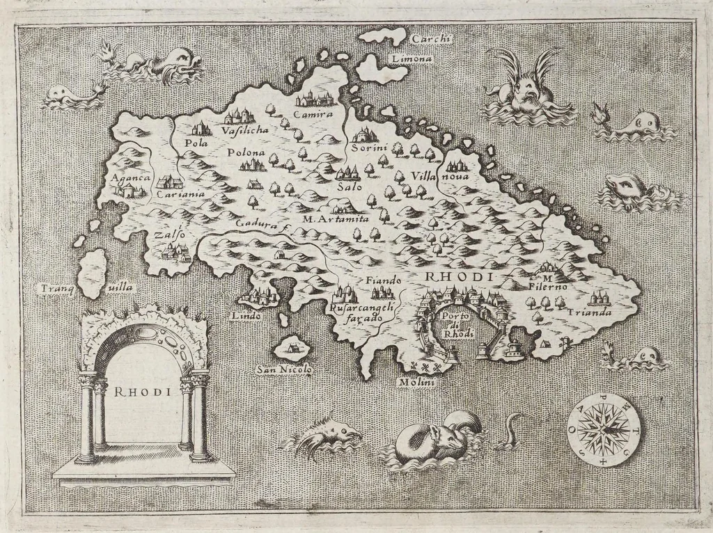 An illustration from L'isole piu famose del mondo, 1572, leaf 52