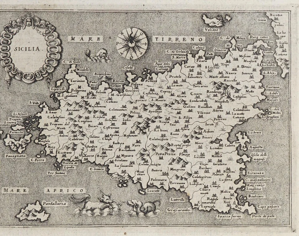 An illustration from L'isole piu famose del mondo, 1572, leaf 65