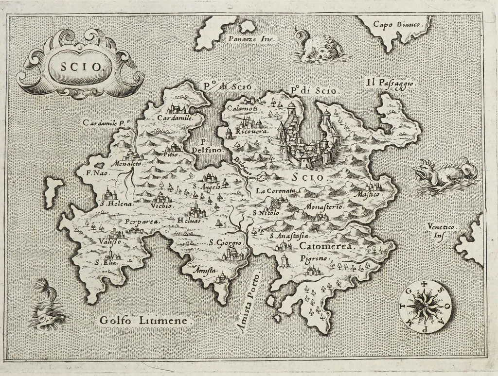 An illustration from L'isole piu famose del mondo, 1576, leaf 157