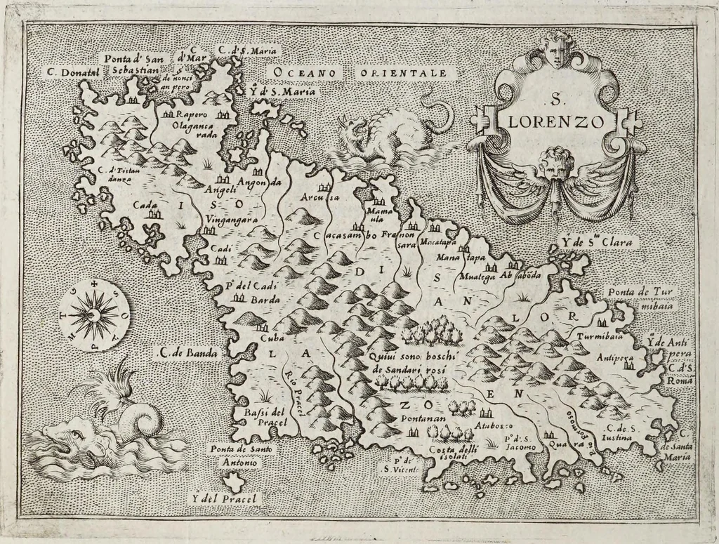 An illustration from L'isole piu famose del mondo, 1576, leaf 210