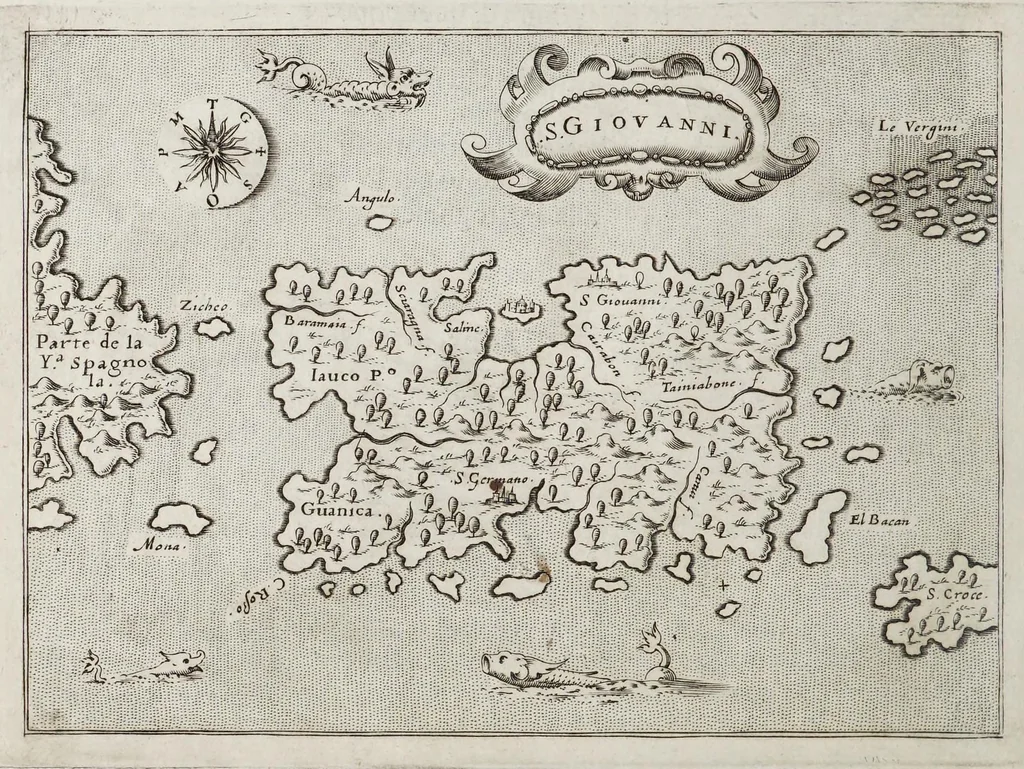 An illustration from L'isole piu famose del mondo, 1576, leaf 214