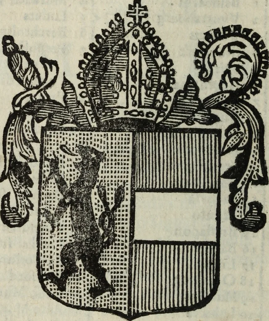 An illustration from Li sovrani del mondo : Opera, che dà notitia della genealogia delle loro famiglie, dell'ampiezza, e governo de' loro stati ... con un catalogo degli autori, che meglio ne hanno scritto, 1720, leaf 177