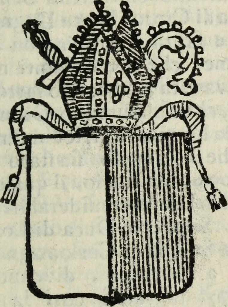 An illustration from Li sovrani del mondo : Opera, che dà notitia della genealogia delle loro famiglie, dell'ampiezza, e governo de' loro stati ... con un catalogo degli autori, che meglio ne hanno scritto, 1720, leaf 220