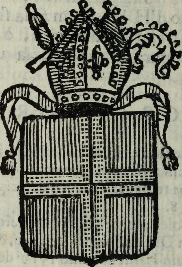 An illustration from Li sovrani del mondo : Opera, che dà notitia della genealogia delle loro famiglie, dell'ampiezza, e governo de' loro stati ... con un catalogo degli autori, che meglio ne hanno scritto, 1720, leaf 231