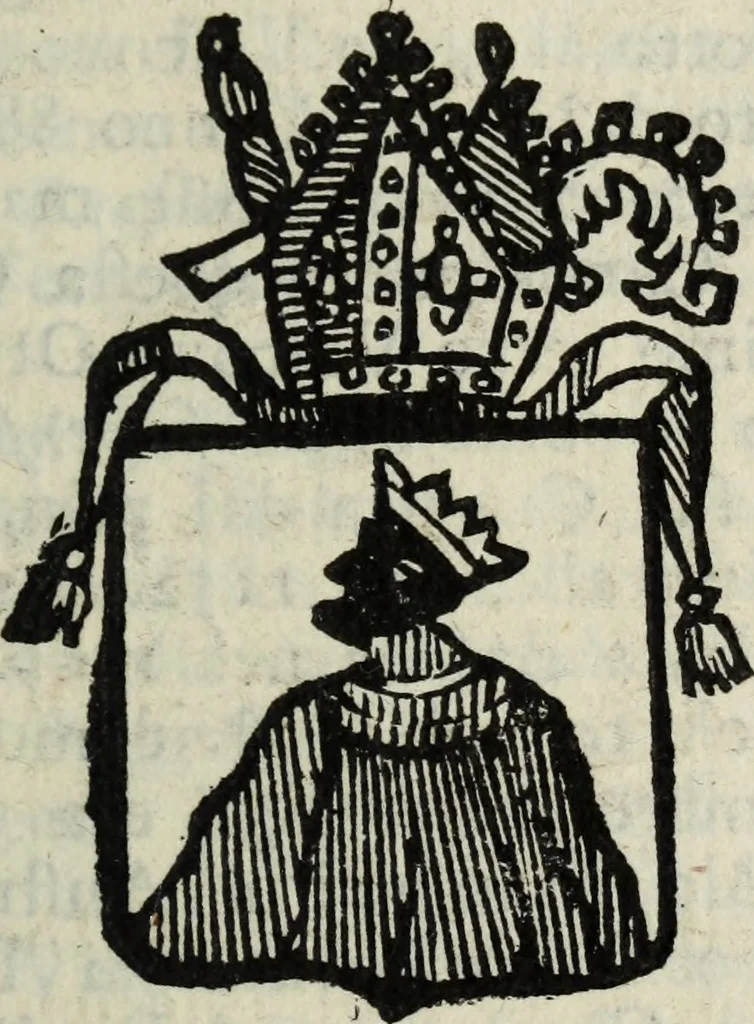An illustration from Li sovrani del mondo : Opera, che dà notitia della genealogia delle loro famiglie, dell'ampiezza, e governo de' loro stati ... con un catalogo degli autori, che meglio ne hanno scritto, 1720, leaf 238