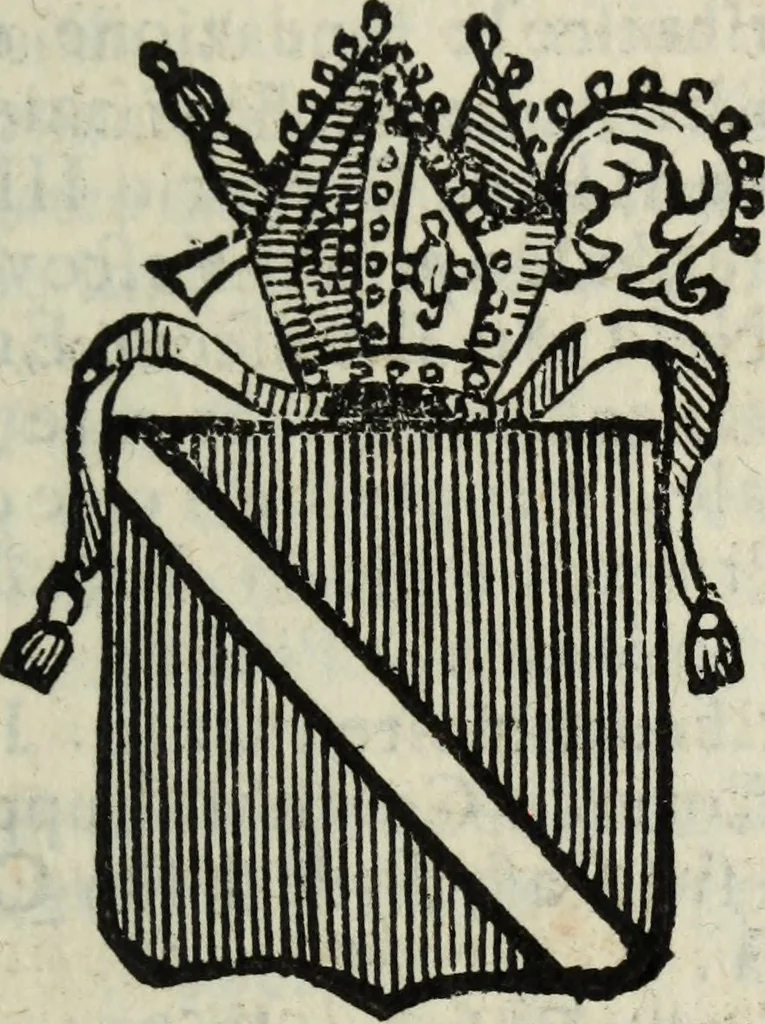 An illustration from Li sovrani del mondo : Opera, che dà notitia della genealogia delle loro famiglie, dell'ampiezza, e governo de' loro stati ... con un catalogo degli autori, che meglio ne hanno scritto, 1720, leaf 242