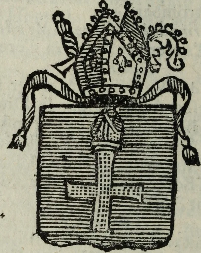 An illustration from Li sovrani del mondo : Opera, che dà notitia della genealogia delle loro famiglie, dell'ampiezza, e governo de' loro stati ... con un catalogo degli autori, che meglio ne hanno scritto, 1720, leaf 275