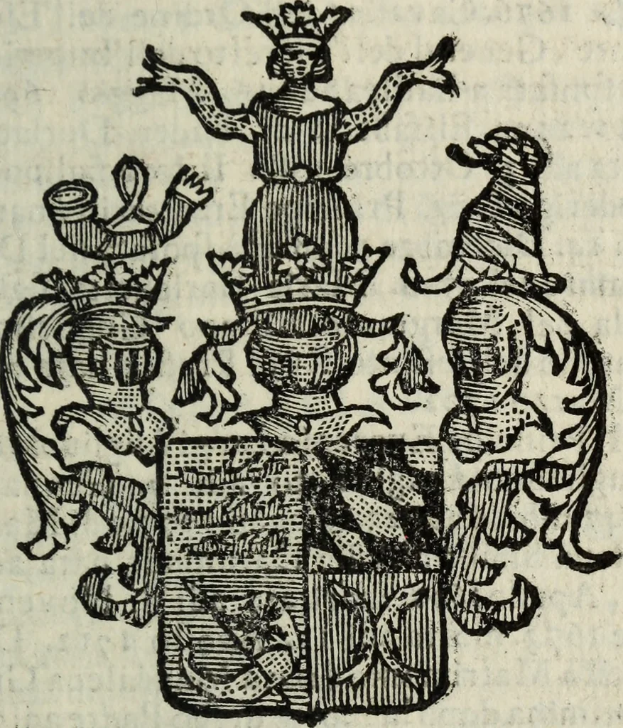 An illustration from Li sovrani del mondo : Opera, che dà notitia della genealogia delle loro famiglie, dell'ampiezza, e governo de' loro stati ... con un catalogo degli autori, che meglio ne hanno scritto, 1720, leaf 390
