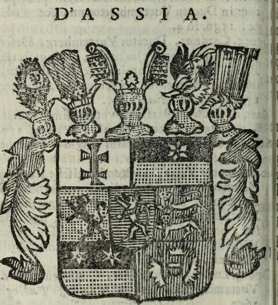An illustration from Li sovrani del mondo : Opera, che dà notitia della genealogia delle loro famiglie, dell'ampiezza, e governo de' loro stati ... con un catalogo degli autori, che meglio ne hanno scritto, 1720, leaf 403