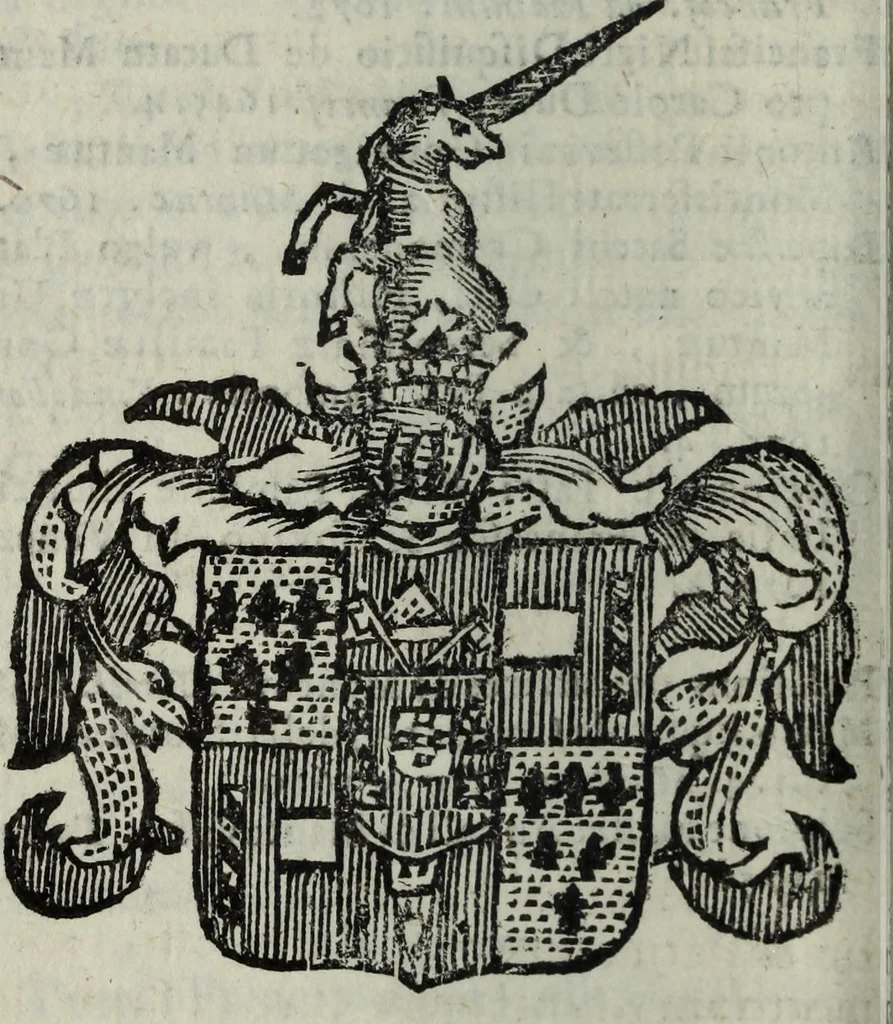 An illustration from Li sovrani del mondo : Opera, che dà notitia della genealogia delle loro famiglie, dell'ampiezza, e governo de' loro stati ... con un catalogo degli autori, che meglio ne hanno scritto, 1720, leaf 123